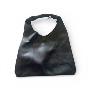 Banana Republic Vegan Leather Slouchy Tote Black NWT